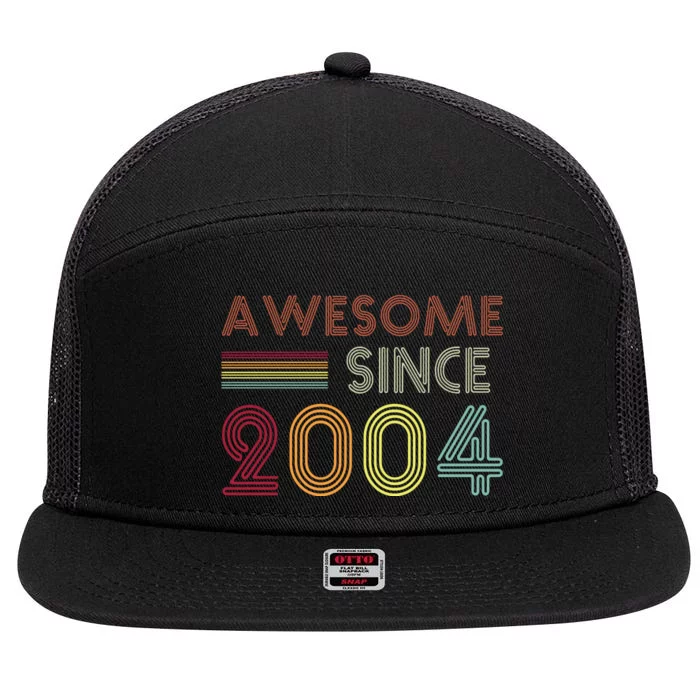 Awesome Since 2004 18th Birthday Retro 7 Panel Mesh Trucker Snapback Hat