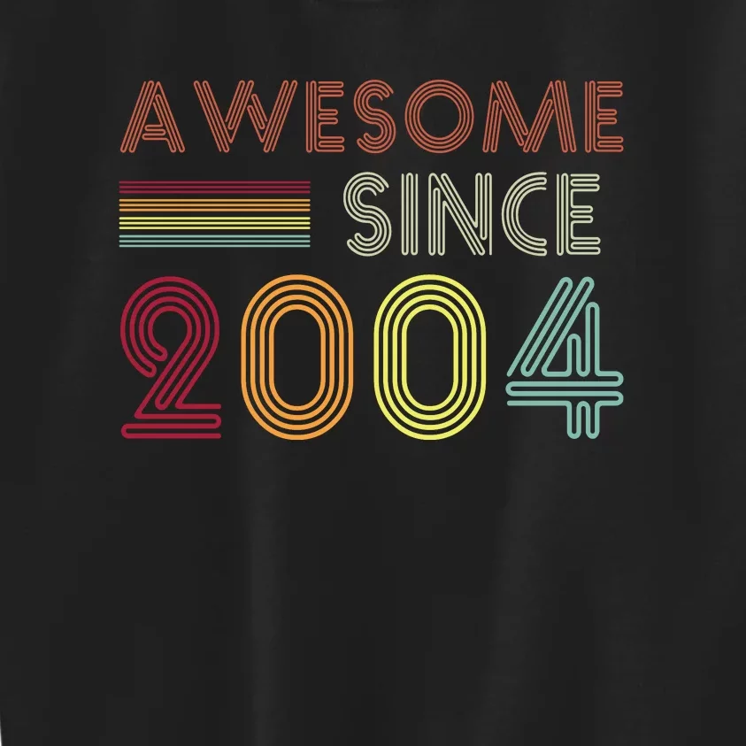 Awesome Since 2004 18th Birthday Retro Kids Sweatshirt