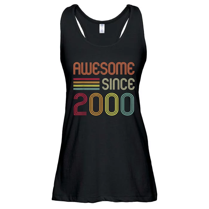 Awesome Since 2000 23rd Birthday Retro Ladies Essential Flowy Tank