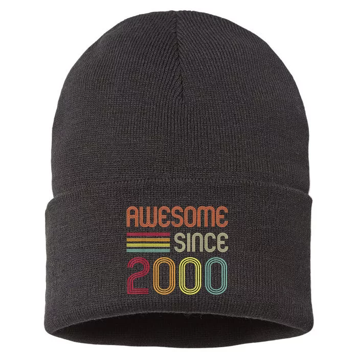 Awesome Since 2000 23rd Birthday Retro Sustainable Knit Beanie