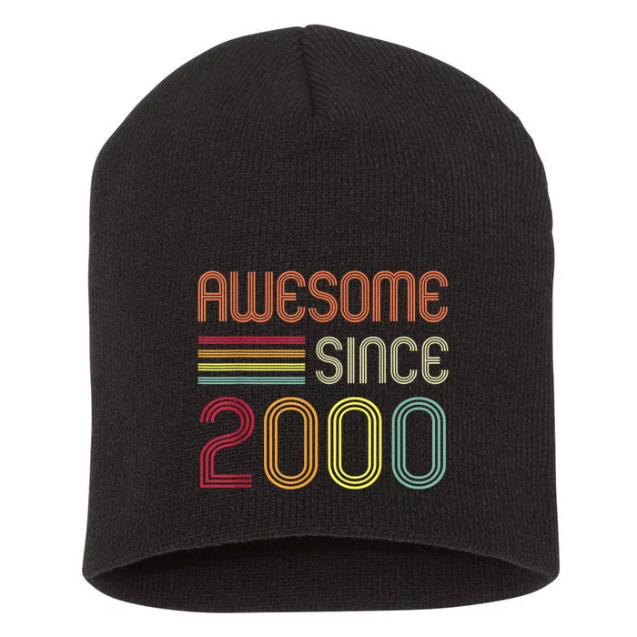 Awesome Since 2000 23rd Birthday Retro Short Acrylic Beanie