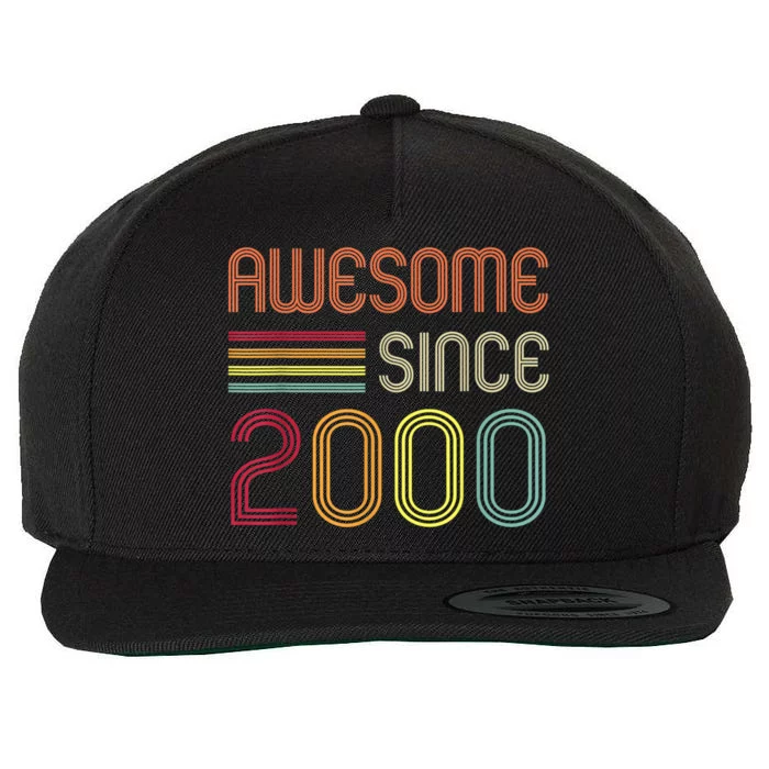 Awesome Since 2000 23rd Birthday Retro Wool Snapback Cap