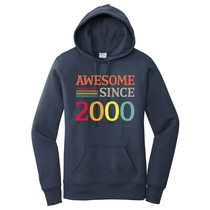 Awesome Since 2000 23th Birthday Retro Vintage Women's Pullover Hoodie