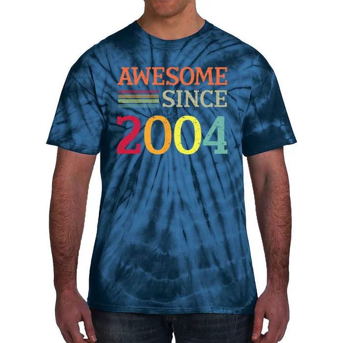 Awesome Since 2004 19th Birthday Retro Vintage Tie-Dye T-Shirt