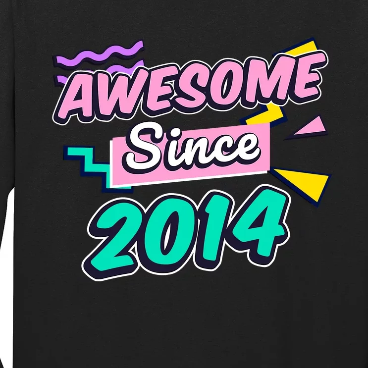 Awesome Since 2014 9 Year Old 9th Birthday Gift Ninth Girl Long Sleeve Shirt