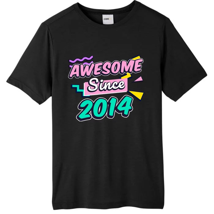 Awesome Since 2014 9 Year Old 9th Birthday Gift Ninth Girl ChromaSoft Performance T-Shirt