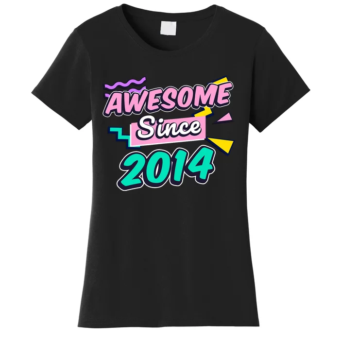 Awesome Since 2014 9 Year Old 9th Birthday Gift Ninth Girl Women's T-Shirt