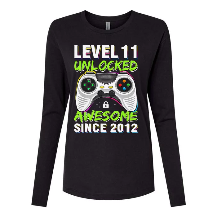 Awesome Since 2012 11th Level 11 Unlocked Birthday Vintage Womens Cotton Relaxed Long Sleeve T-Shirt