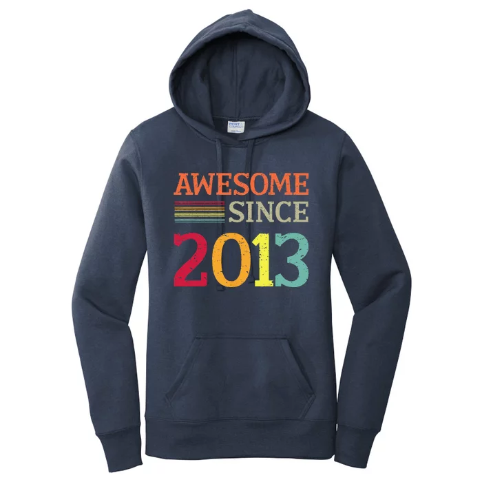 Awesome Since 2013 10th Birthday Retro Vintage Women's Pullover Hoodie