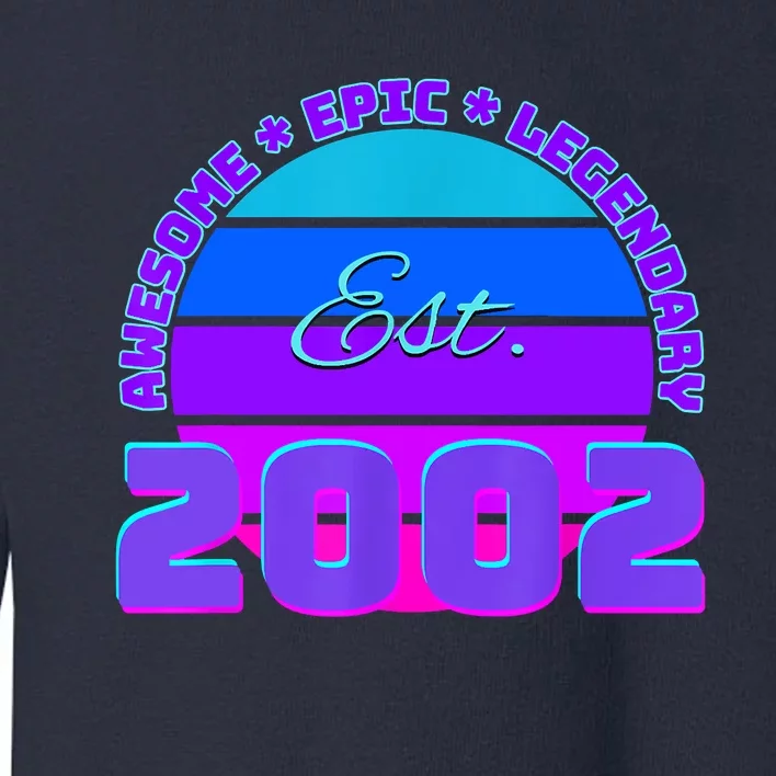 Awesome Since 2002, Born In 2002 Toddler Sweatshirt