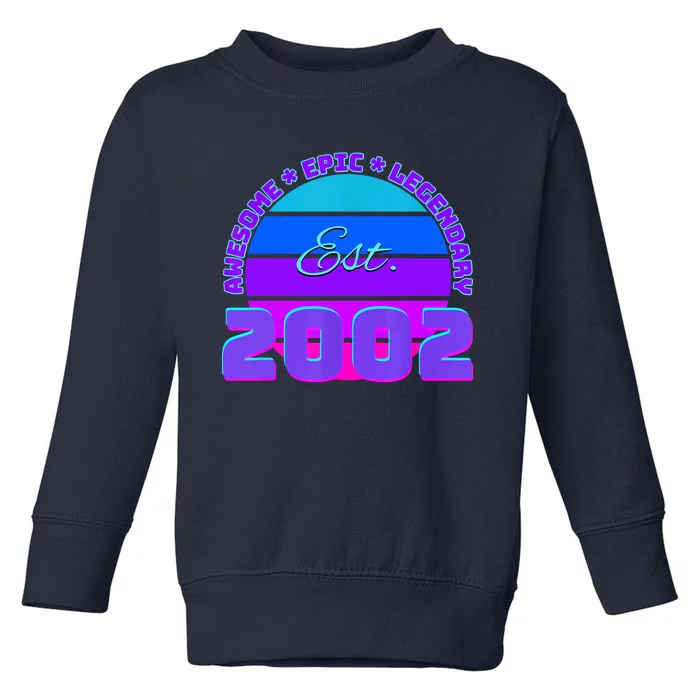 Awesome Since 2002, Born In 2002 Toddler Sweatshirt