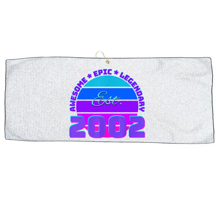 Awesome Since 2002, Born In 2002 Large Microfiber Waffle Golf Towel