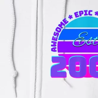 Awesome Since 2002, Born In 2002 Full Zip Hoodie