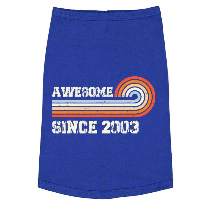 Awesome Since 2003 20th Birthday 20 Years Old Vintage Doggie Tank