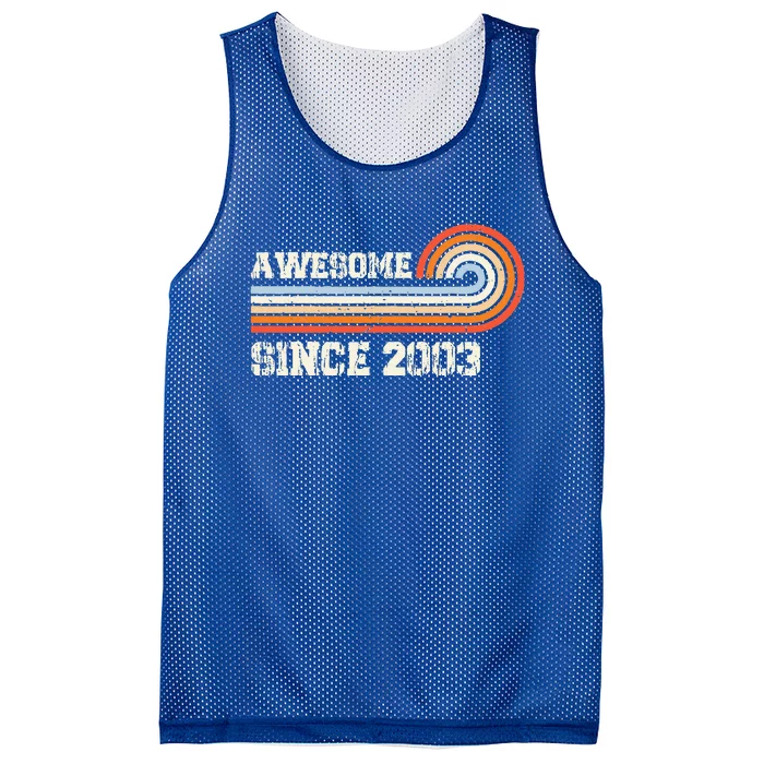 Awesome Since 2003 20th Birthday 20 Years Old Vintage Mesh Reversible Basketball Jersey Tank