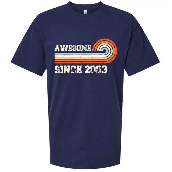 Awesome Since 2003 20th Birthday 20 Years Old Vintage Sueded Cloud Jersey T-Shirt