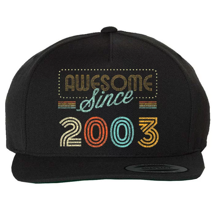 Awesome Since 2003 Year Of Birth Birthday Wool Snapback Cap