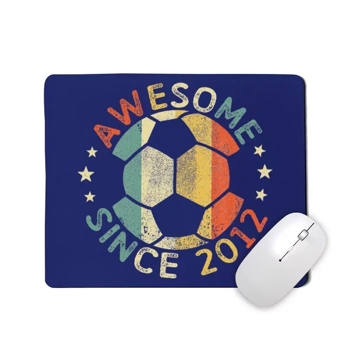 Awesome Since 2012 12th Birthday 12 Year Old Soccer Player Mousepad