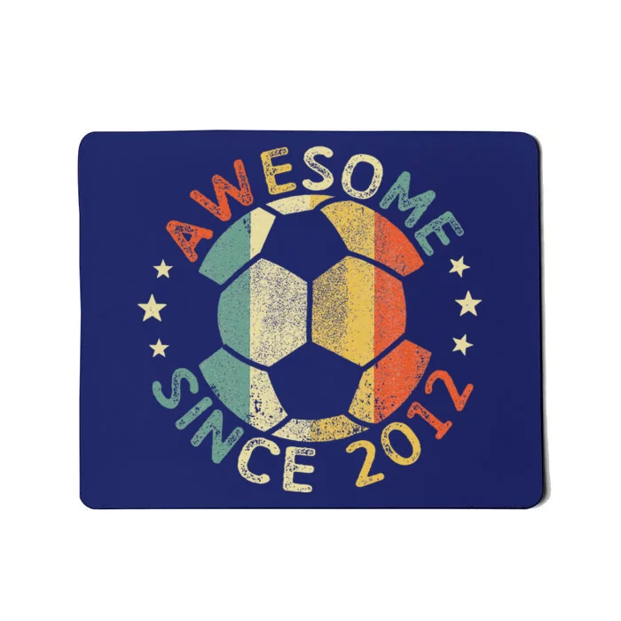 Awesome Since 2012 12th Birthday 12 Year Old Soccer Player Mousepad