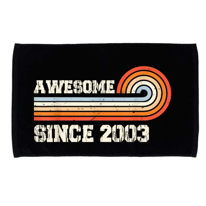 Awesome Since 2003 20th Birthday 20 Years Old Vintage Microfiber Hand Towel