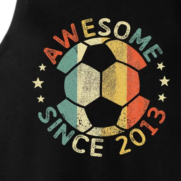 Awesome Since 2013 11th Birthday 11 Year Old Soccer Player Ladies Tri-Blend Wicking Tank