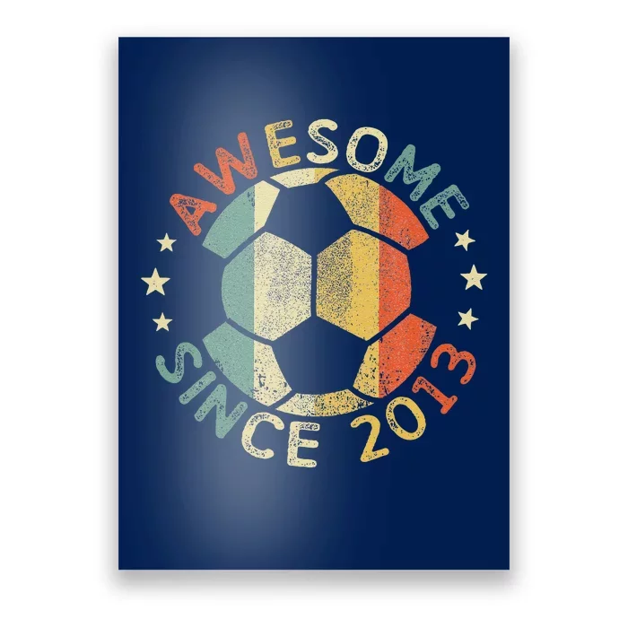 Awesome Since 2013 11th Birthday 11 Year Old Soccer Player Poster