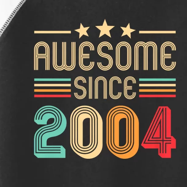 Awesome Since 2004 Birthday Retro Toddler Fine Jersey T-Shirt