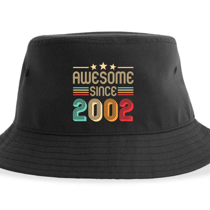 Awesome Since 2002 Birthday Retro Sustainable Bucket Hat