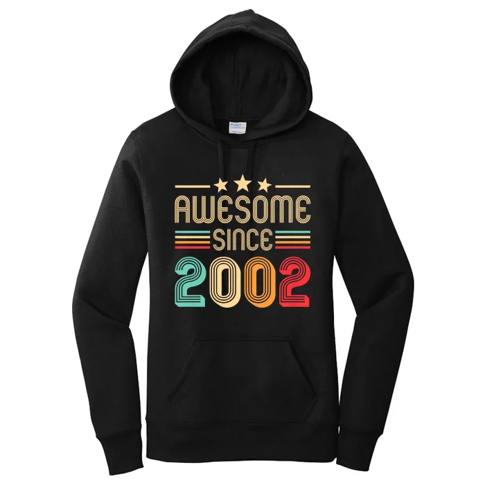 Awesome Since 2002 Birthday Retro Women's Pullover Hoodie