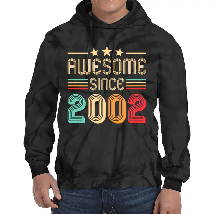 Awesome Since 2002 Birthday Retro Tie Dye Hoodie