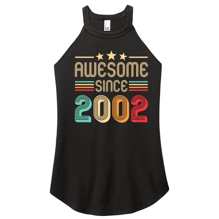 Awesome Since 2002 Birthday Retro Women’s Perfect Tri Rocker Tank