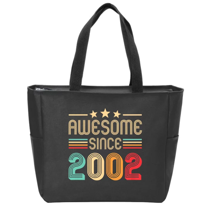 Awesome Since 2002 Birthday Retro Zip Tote Bag