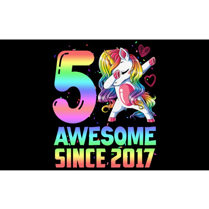 Awesome Since 2017 Unicorn 5th Birthday 5 Years Old Bumper Sticker