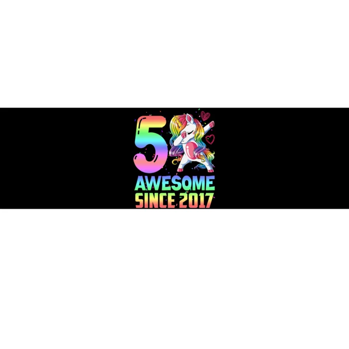 Awesome Since 2017 Unicorn 5th Birthday 5 Years Old Bumper Sticker