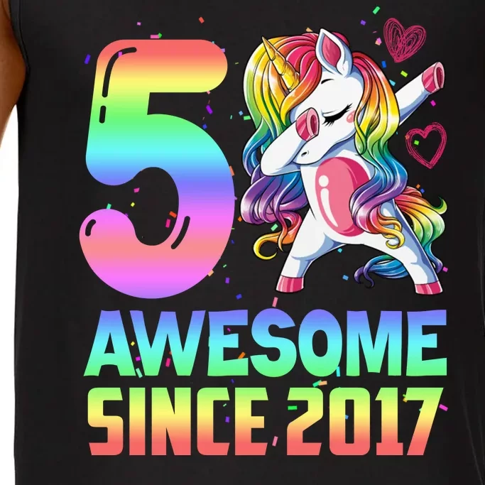 Awesome Since 2017 Unicorn 5th Birthday 5 Years Old Comfort Colors® Tank Top