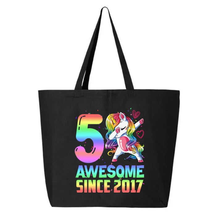 Awesome Since 2017 Unicorn 5th Birthday 5 Years Old 25L Jumbo Tote