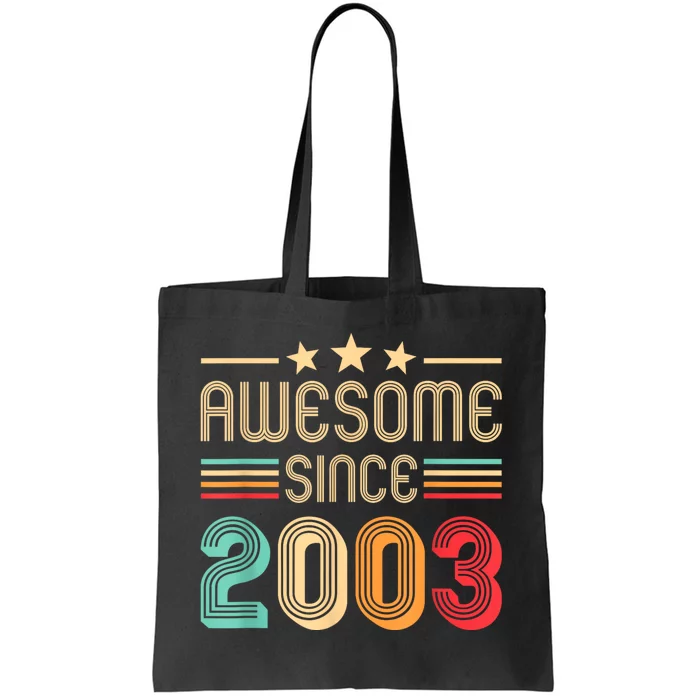 Awesome Since 2003 Birthday Retro Tote Bag