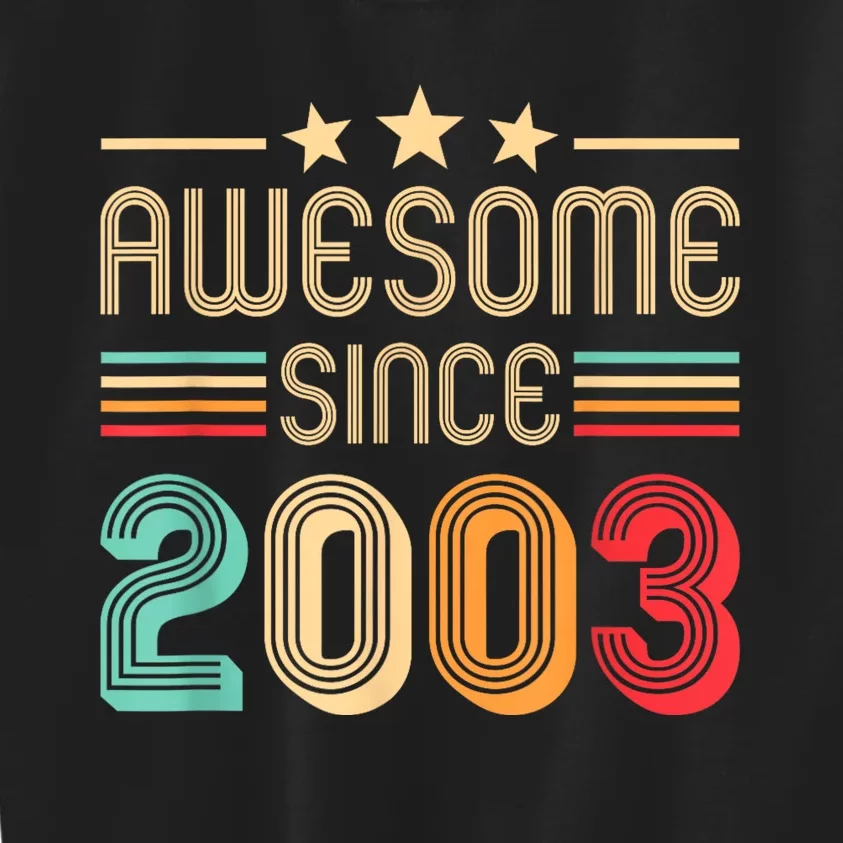 Awesome Since 2003 Birthday Retro Kids Sweatshirt