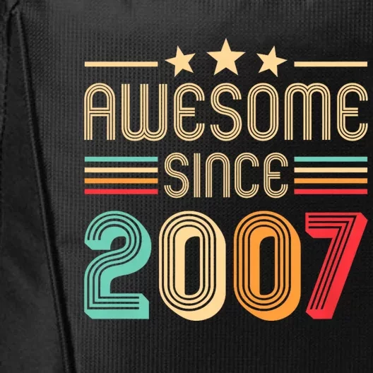 Awesome Since 2007 Birthday Retro City Backpack