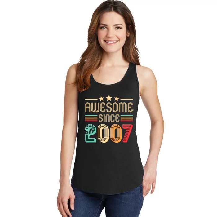 Awesome Since 2007 Birthday Retro Ladies Essential Tank