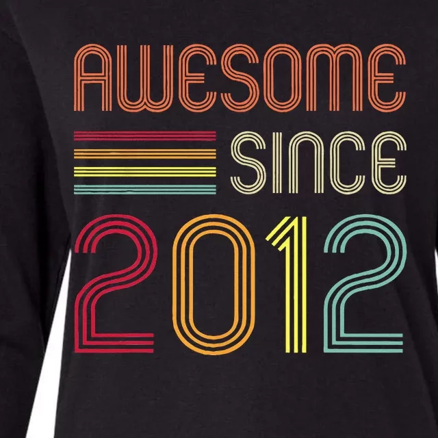 Awesome Since 2012 11th Birthday Retro Womens Cotton Relaxed Long Sleeve T-Shirt