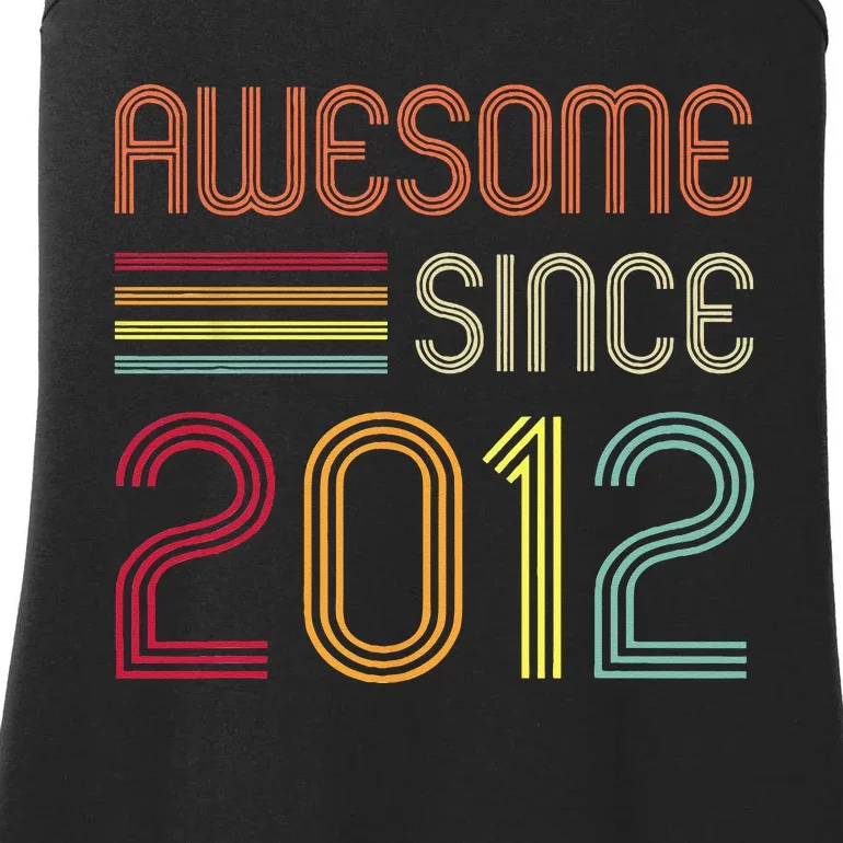 Awesome Since 2012 11th Birthday Retro Ladies Essential Tank