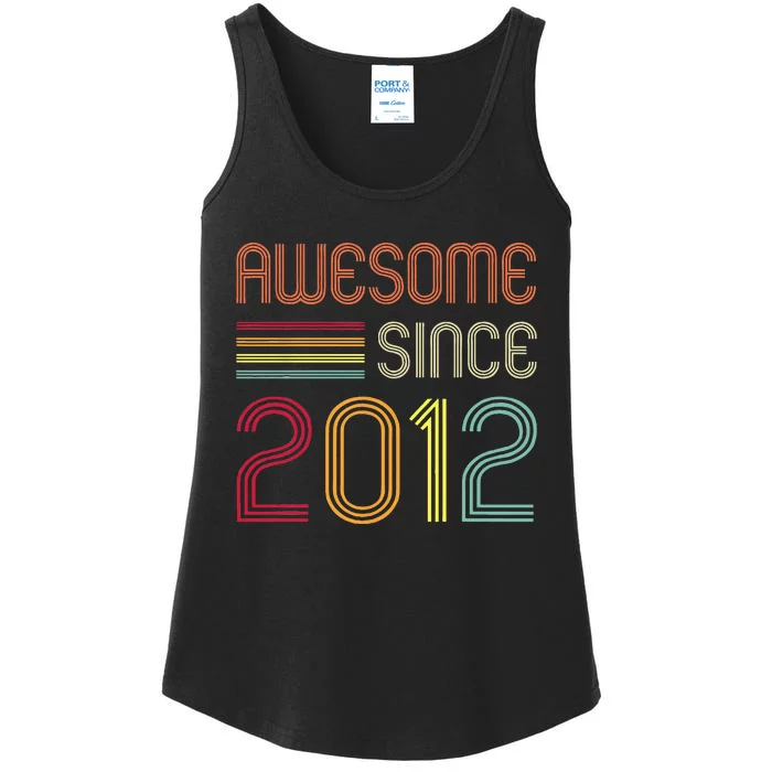 Awesome Since 2012 11th Birthday Retro Ladies Essential Tank