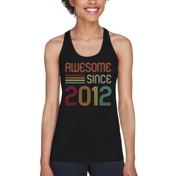 Awesome Since 2012 11th Birthday Retro Women's Racerback Tank