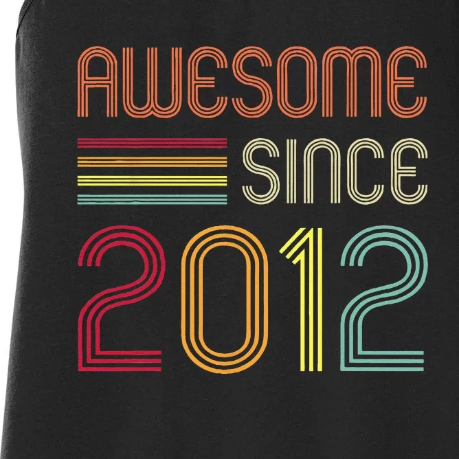 Awesome Since 2012 11th Birthday Retro Women's Racerback Tank