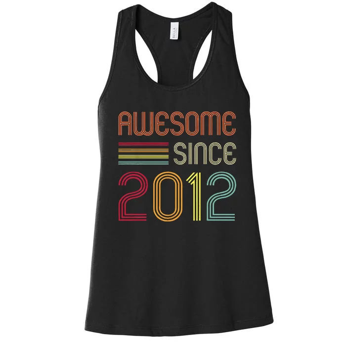 Awesome Since 2012 11th Birthday Retro Women's Racerback Tank