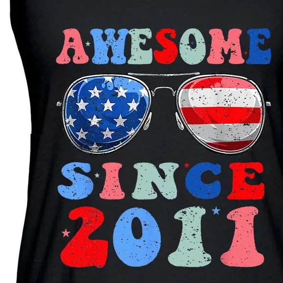 Awesome Since 2011 12 Years Birthday 4th of July Ladies Essential Flowy Tank