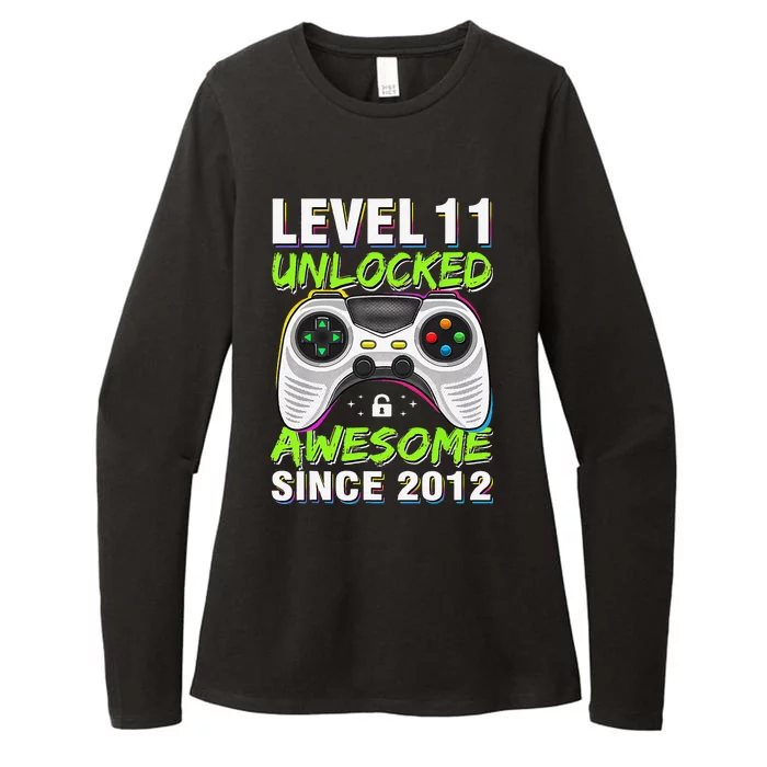 Awesome Since 2012 11th Level 11 Unlocked Birthday Vintage Womens CVC Long Sleeve Shirt