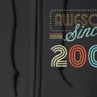 Awesome Since 2003 Year Of Birth Birthday Full Zip Hoodie