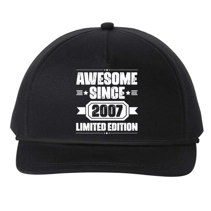 Awesome Since 2007 Limited Edition Snapback Five-Panel Rope Hat